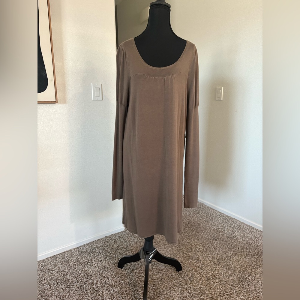 BCBGMaxAzria Brown Long Sleeve Dress